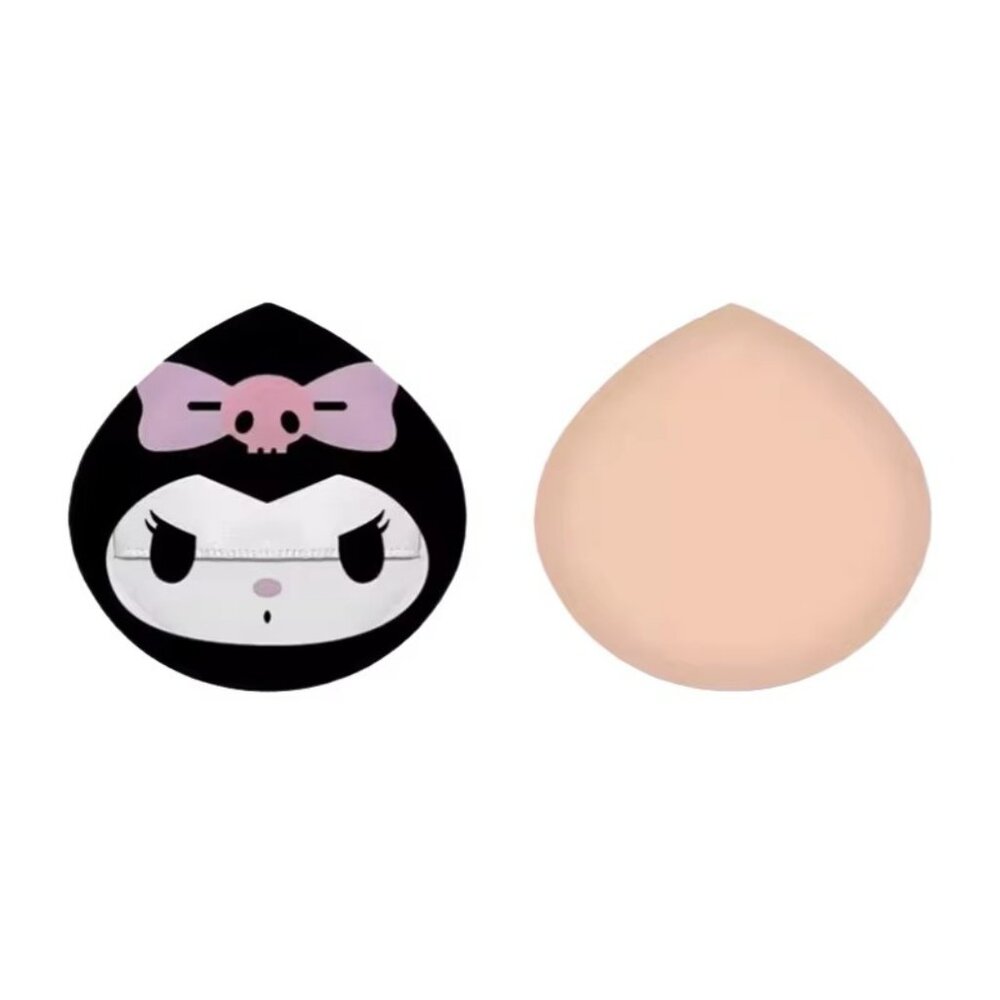 Kuromi Makeup Sponge Puff Air Cushion Large 2 Sponges in Plastic Holder